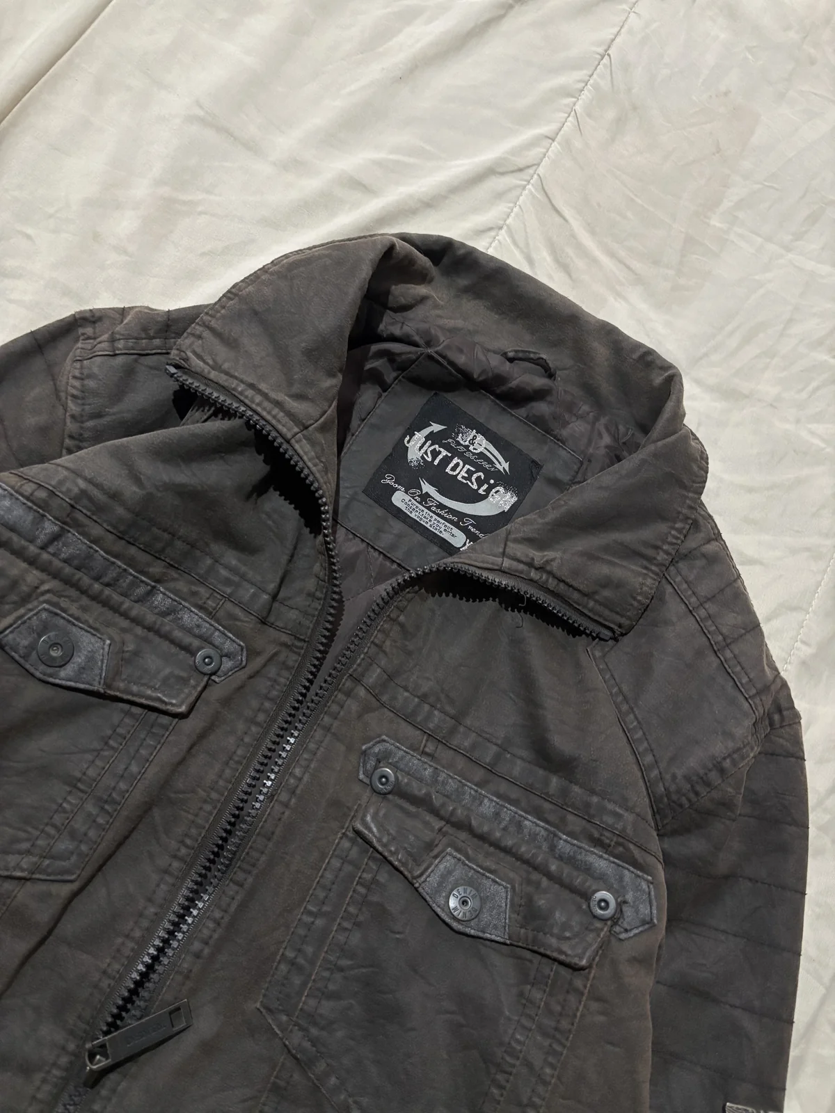 Casaca utility biker wax